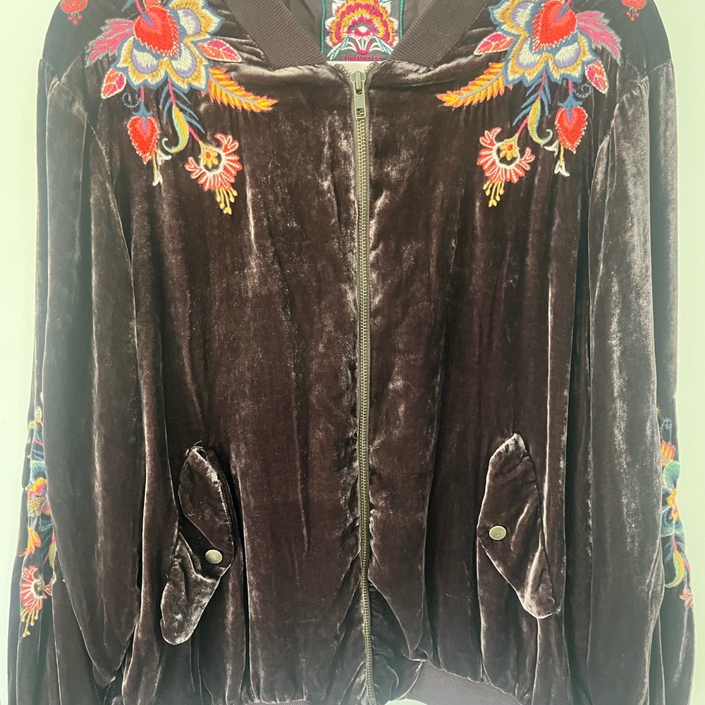 Embroidered Velvet Jacket